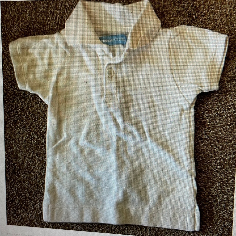 MONDAY’S CHILD POLO WHITE SHIRT 6M